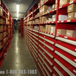Automotive warehouse parts storage racks shelving