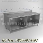 Base cabinet enclosed stainless steel work tables