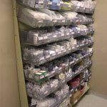 Basket shelving medical supply storage