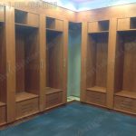 Basketball locker room wood veneer sports lockers athletic
