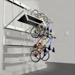 Bicycle storage space saving rack lift