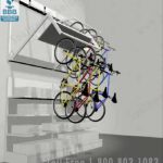 Bicycle tilting storage system