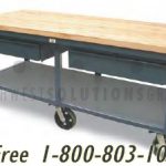 Big large heavy duty rolling table cart with drawers