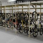 Bike storage high density compact shelving