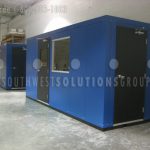 Blue walls inplant offices modular construction warehouses distribution facilities