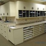 Blueprint plan storage casework shelves cubbies workstation