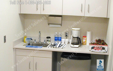 Office break room shop cabinets