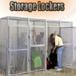 Bulk storage lockers 2 levels secure fence cage