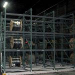 Cable reels on activrac mobilized industrial racking