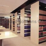 Cantilever library book stack shelving