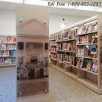 Cantilever library storage shelving contemporary design