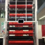 Carpet textile vertical carousel storage system