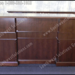 Casework furniture modular moveable millwork reception area desk counter unit