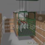 Ceiling mounted lifts automated cart rack cage storage
