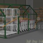 Ceiling overhead automated cart rack lift storage