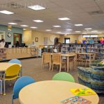 Childrens public community library display shelves