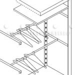 Clothing storage rails jersey garment coat rods cabinets racks shelves