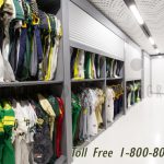 Compact athletic gear equipment football shelves