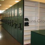 Compact athletic storage shelving university football school cabinets