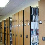 Compact high density mobile bookstack shelving