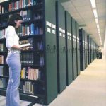 Compact library compact track shelving