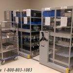 Compact medical storage sterile core wire racks