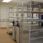 Compact movable wire shelving storage racks