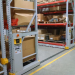 Compact pallet rack mail package storage