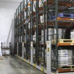 Compact shelving industrial racking beer keg distribution warehouse