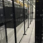 Computer data server cages wire partition panels