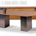 Conference table arc shaped steel real wood meeting room