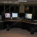 Console furniture security monitoring workstation