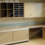 Copy room cabinets work counters sorter units modular millwork movable casework