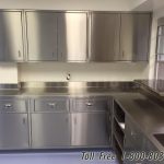 Countertops cabinets with doors stainless steel storage