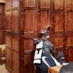 Country club golf storage lockers bag shelving