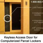 Courier keyless mail locker package delivery station