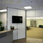 Demountable office wall systems moveable glass