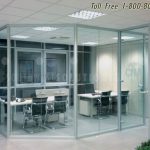 Demountable partition walls integrated cabinet storage