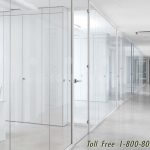 Demountable partition walls integrated storage cabinets solid glass