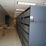 Document storage record box shelving