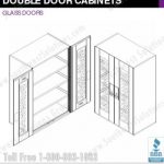 Double door cabinets glass doors museum storage