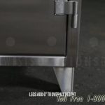 Double shift heavy duty industrial stainless steel cabinet