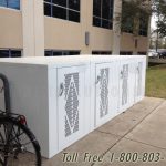 Double single outdoor bike storage lockers