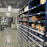 Drawers in shelving industrial storage cabinet