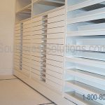 Drawers in shelving mobile storage high density big wide flat cabinet