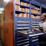 Drawers in shelving mobile storage high density mro cabinets