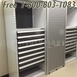 Drawers in shelving mobile storage high density shelf parts