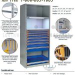 Drawers in shelving tool parts storage