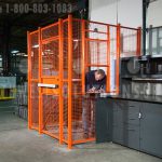 Driver cage with employee
