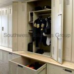 Dsm custom police swat lockers custom data port air flow personal officer locker spacesaver